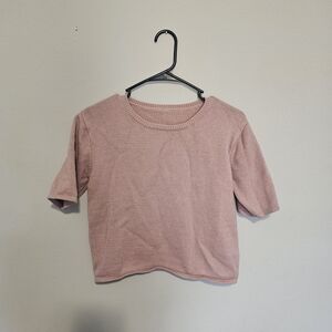 Short Sleeve Cropped Sweater